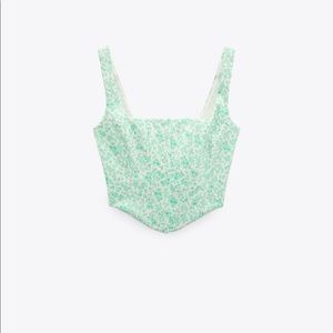 Zara Poplin Corset Top size XS NWT